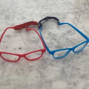 Red and Blue Kids Glasses with Straps